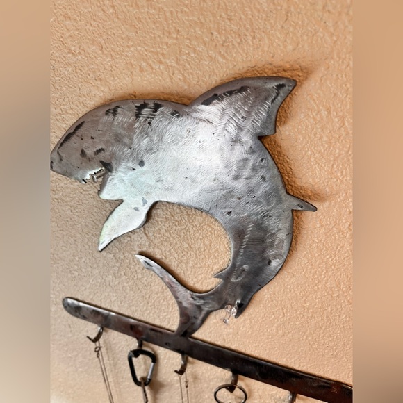 HANDMADE steel key/necklace hooks _steel shark - Picture 6 of 8